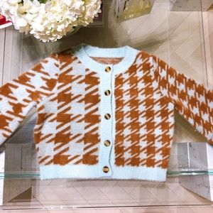 For Love & Lemons Cher Houndstooth Cardigan